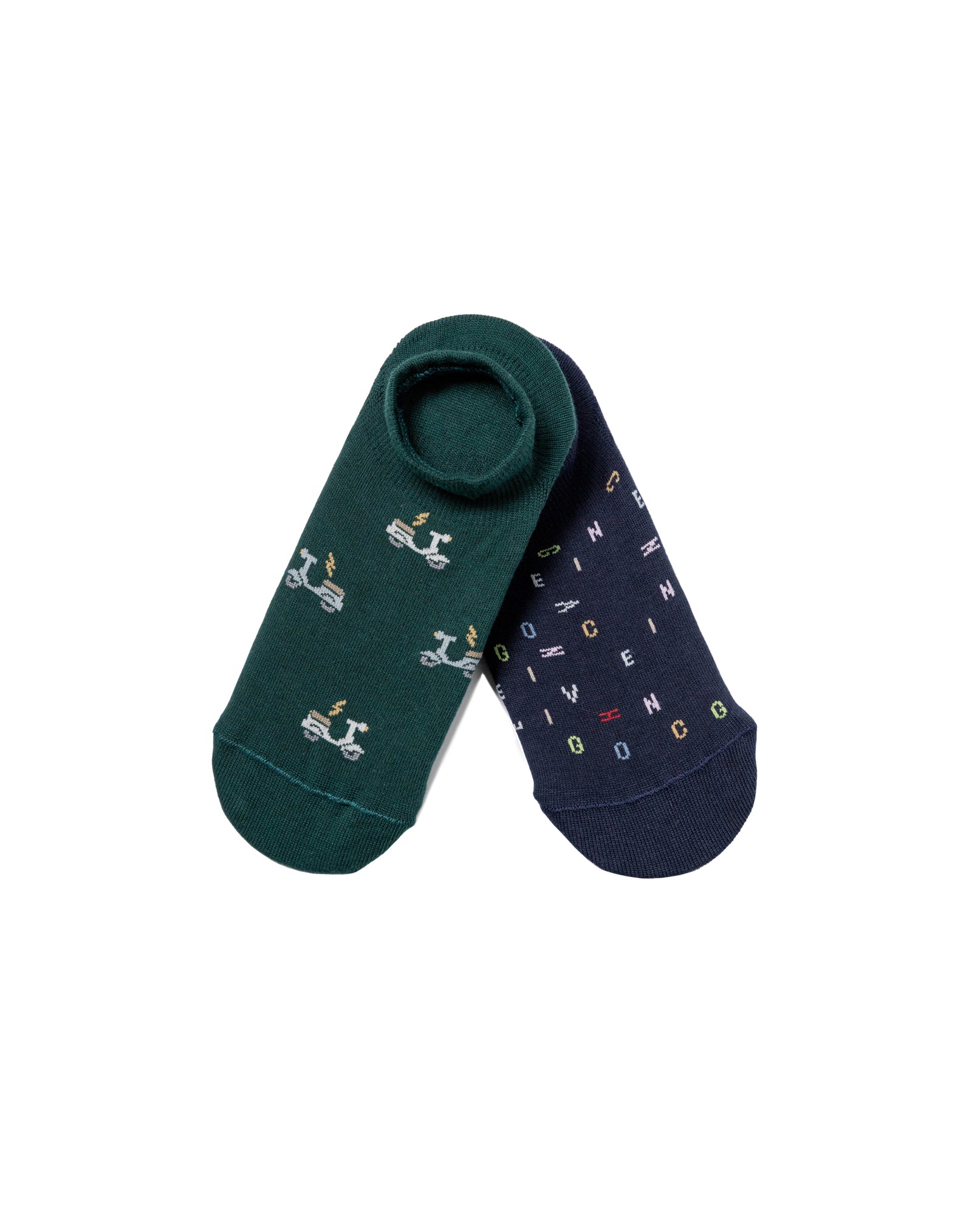 Men's Invisible Socks Bi-Pack in Cotton-Polyamide Blend 059G008 - 1
