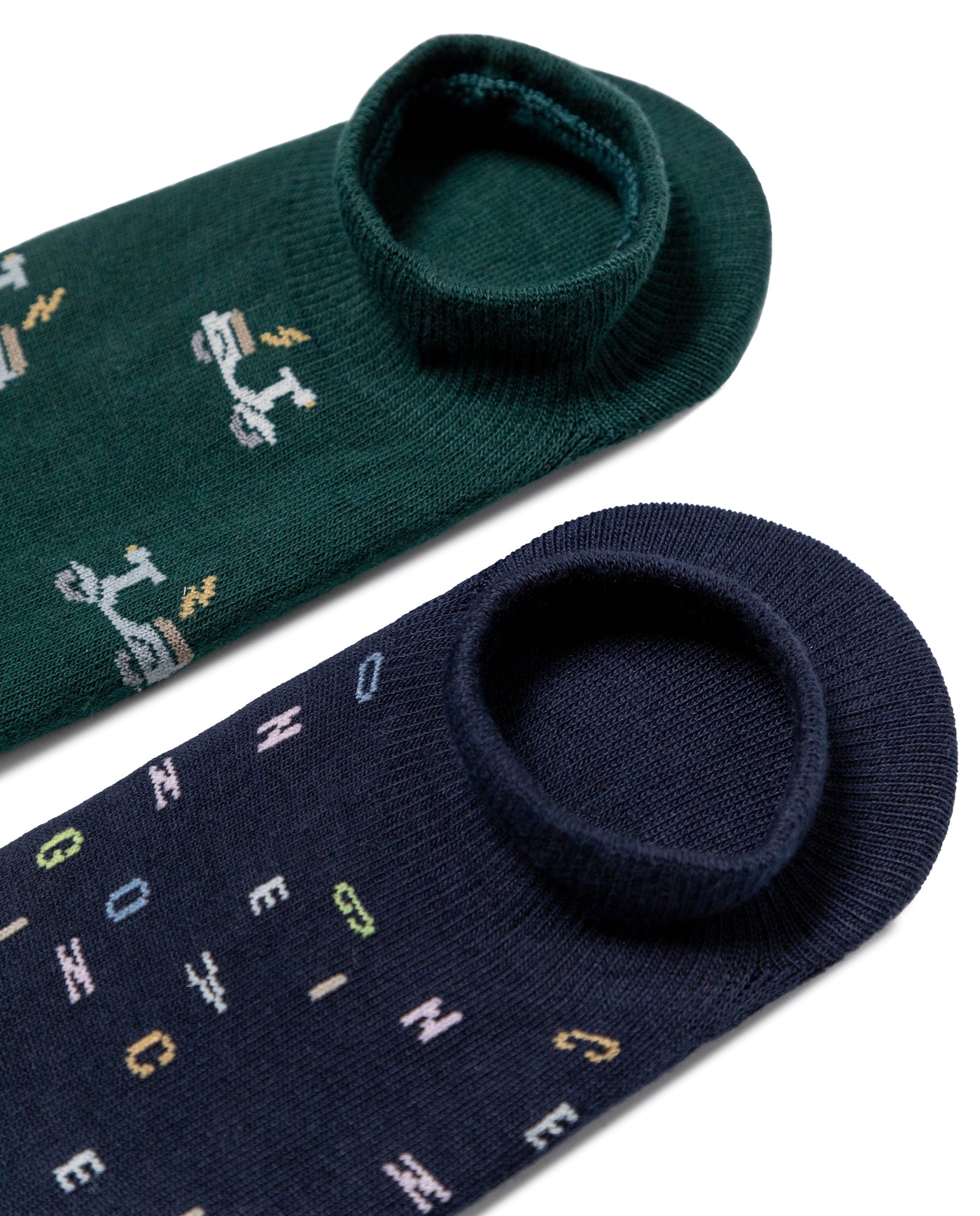 Men's Invisible Socks Bi-Pack in Cotton-Polyamide Blend 059G008 - 2