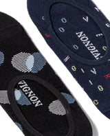 Men's Bi-Pack Invisible Socks in Cotton-Polyamide Stretch Blend 059G009 - 2