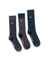 Men's Bamboo Fiber Mid-Calf Socks 3-Pack 059G011 - 1