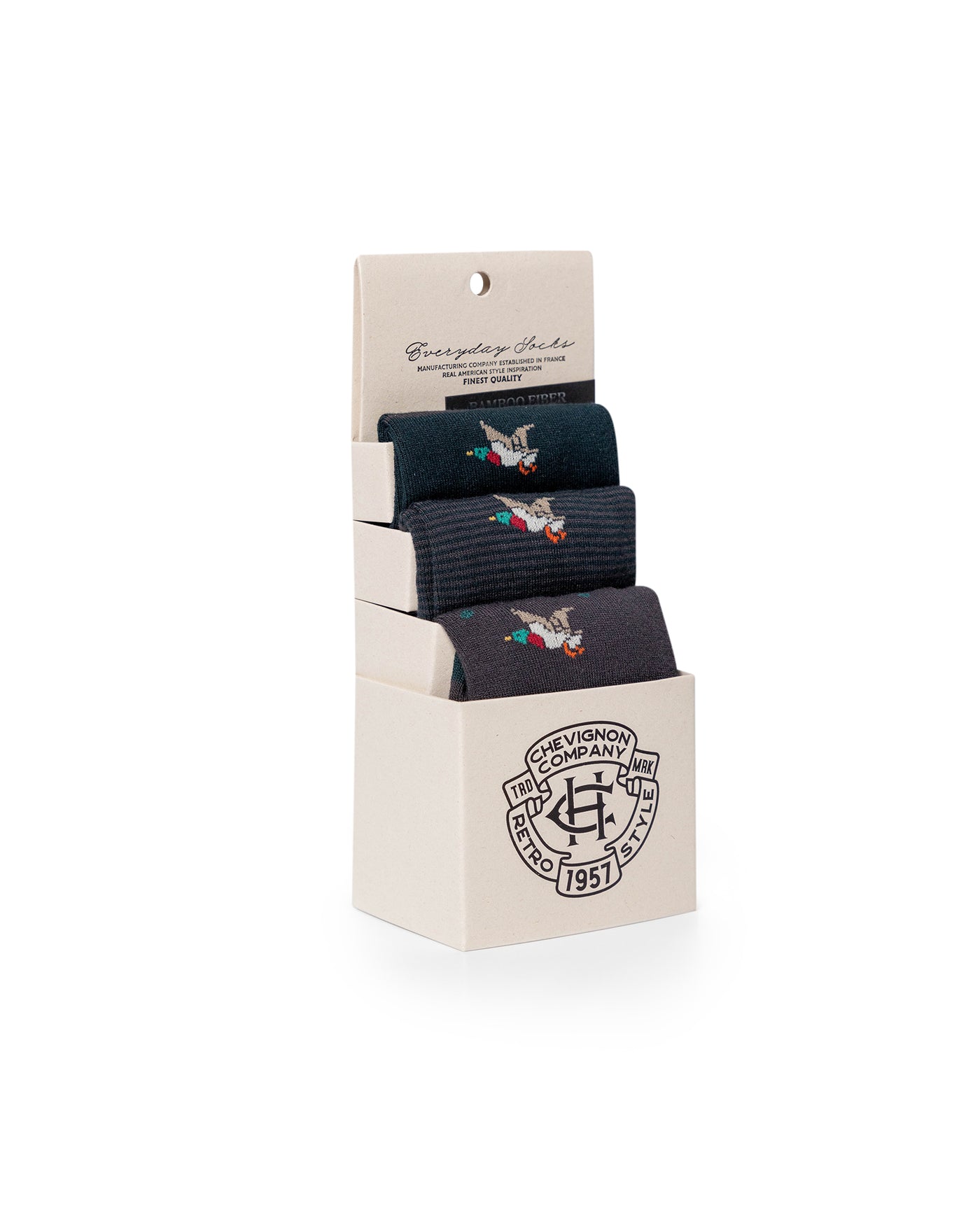 Men's Bamboo Fiber Mid-Calf Socks 3-Pack 059G011 - 4