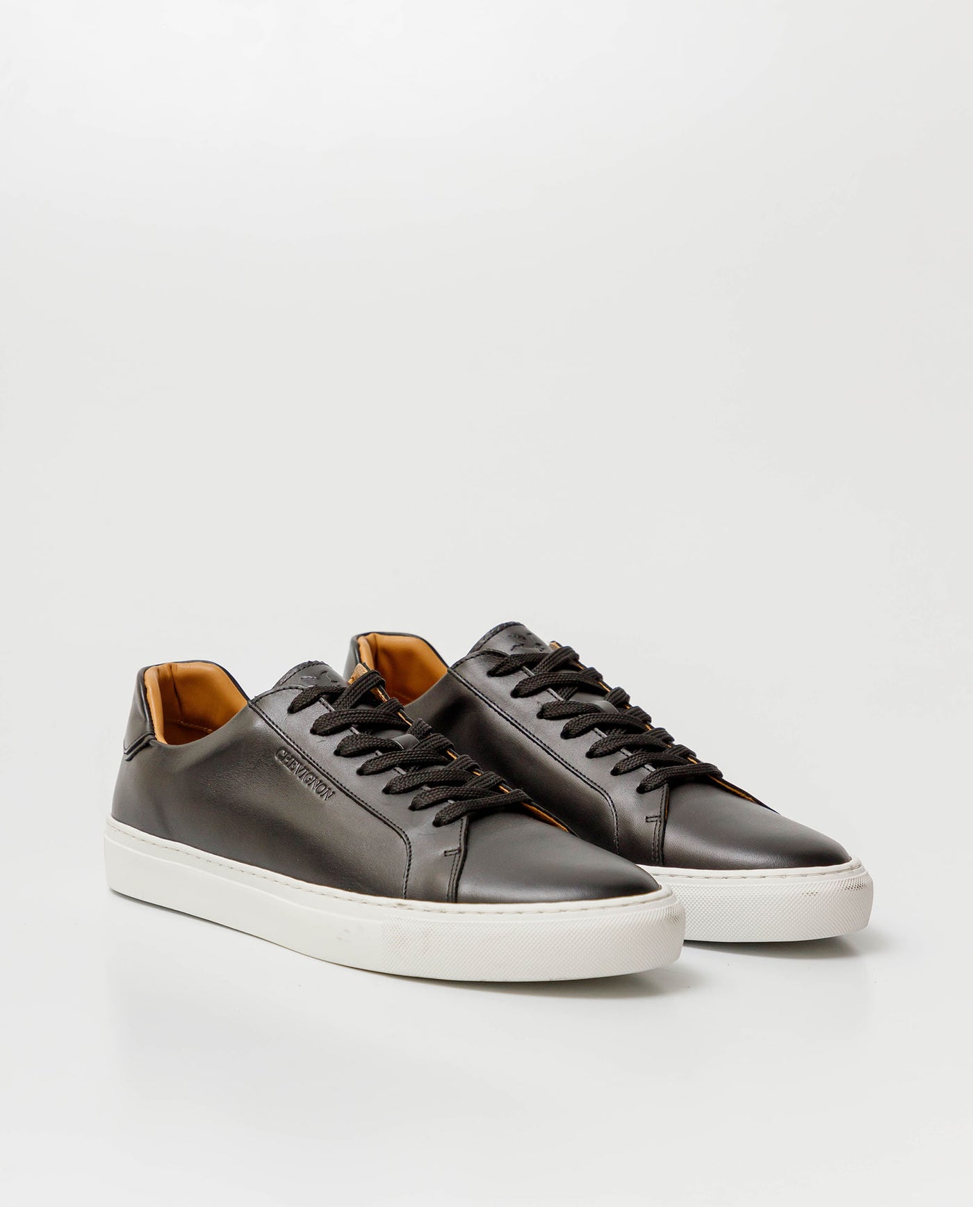 Men´s Aniline Leather Sneakers - Black 63_061F002_NEG194007_0
