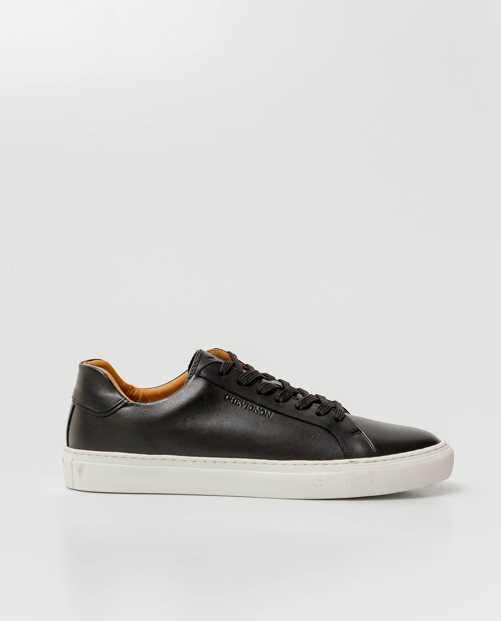 Men´s Aniline Leather Sneakers - Black 63_061F002_NEG194007_3