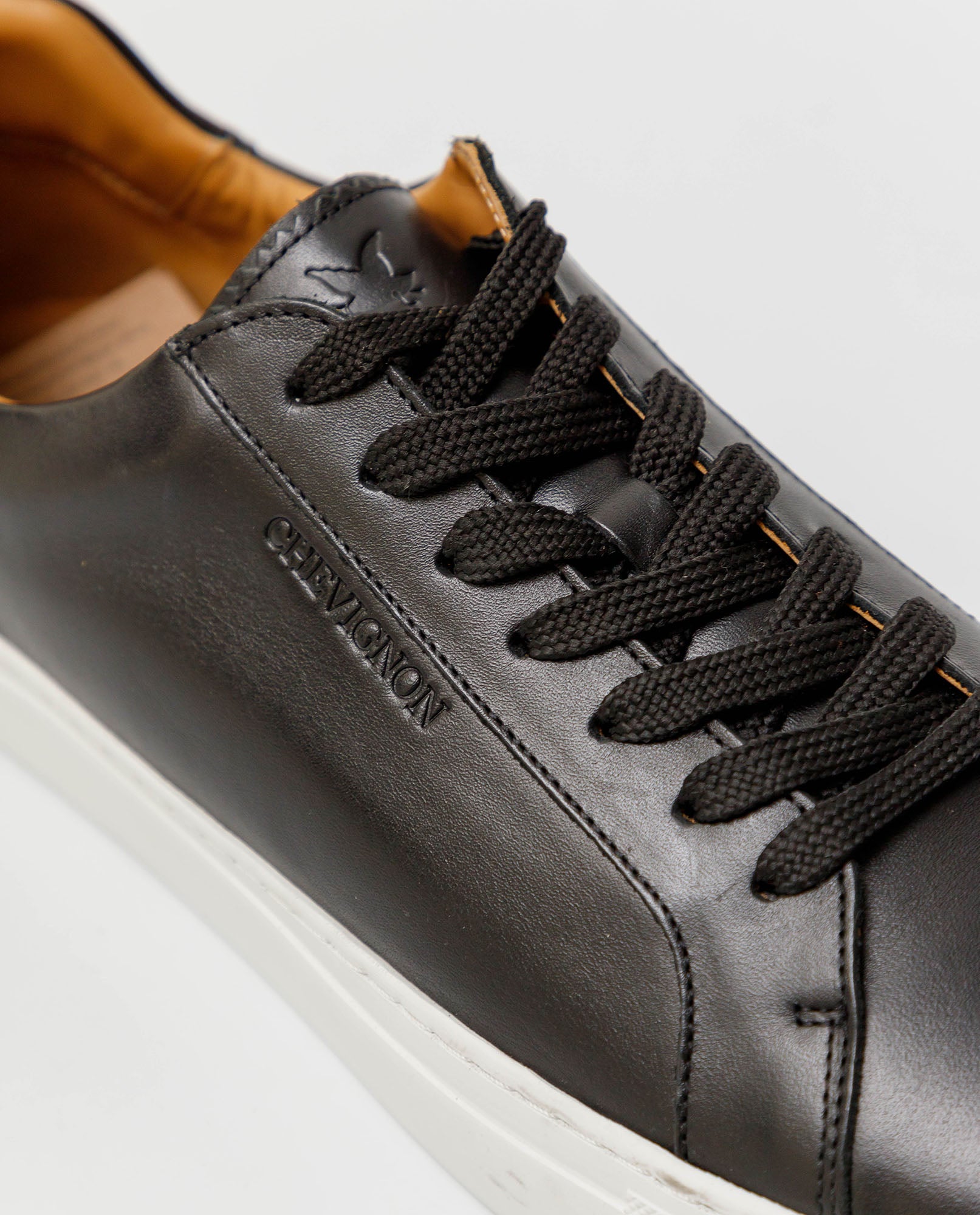 Men´s Aniline Leather Sneakers - Black 63_061F002_NEG194007_6