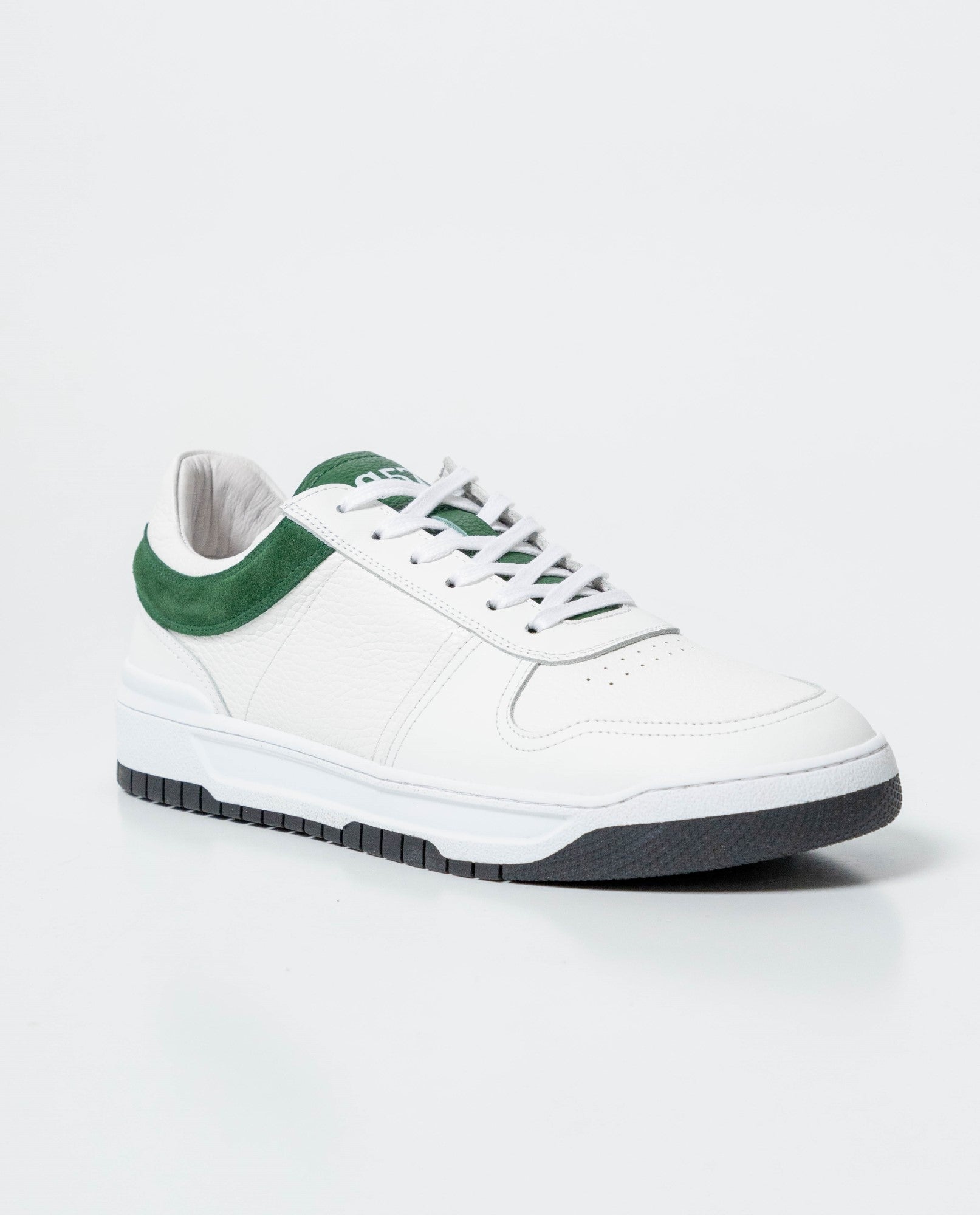 Men´s Leather Basketball-Style Sneakers - White 63_061G003_BLA110601_3