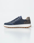 Men´s Leather Basketball-Style Sneakers - Blue 63_061G004_AZU193924_6