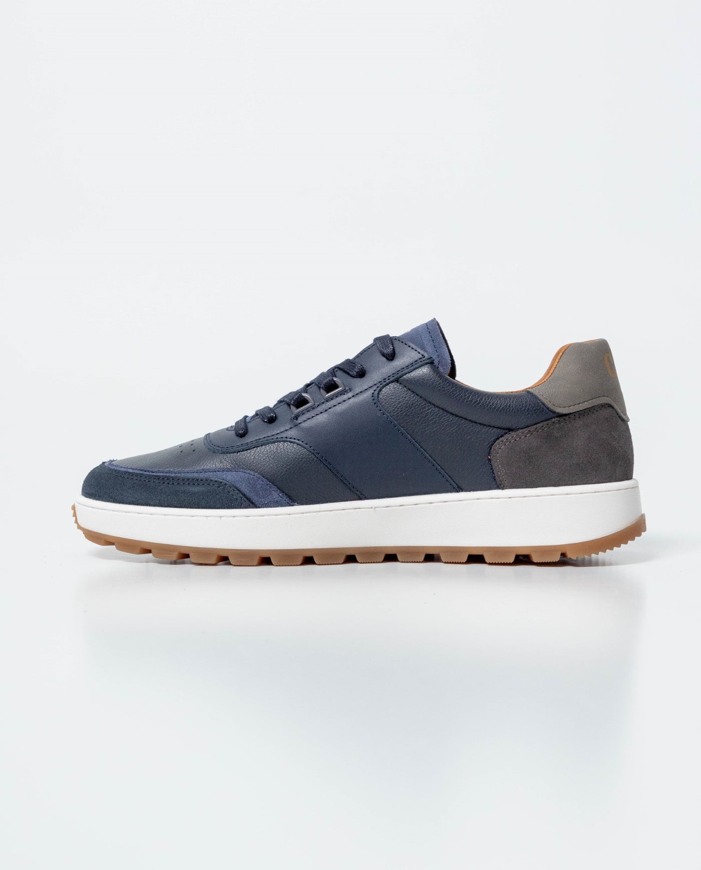 Men´s Leather Basketball-Style Sneakers - Blue 63_061G004_AZU193924_6