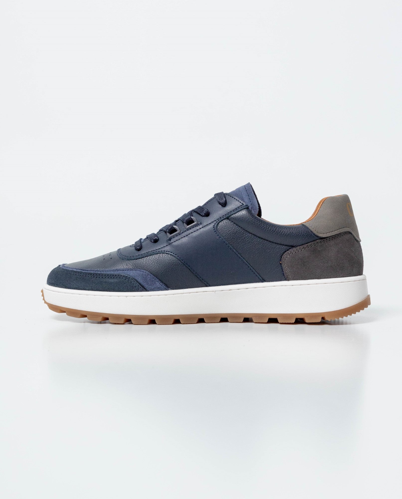Men´s Leather Basketball-Style Sneakers - Blue 63_061G004_AZU193924_6