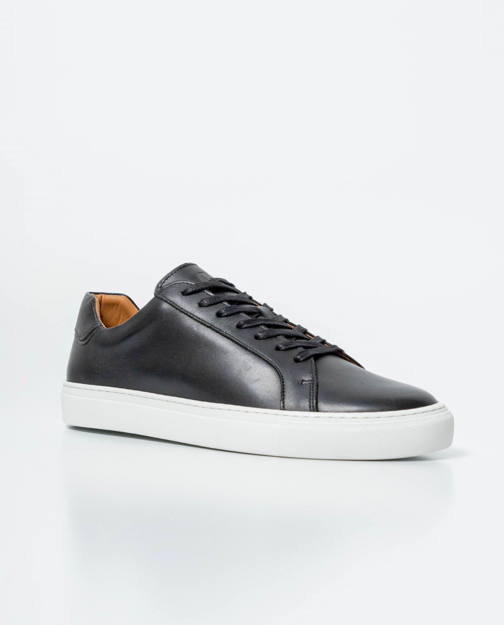 Men´s Aniline Leather Sneakers - Black 63_061G009_NEG194007_3