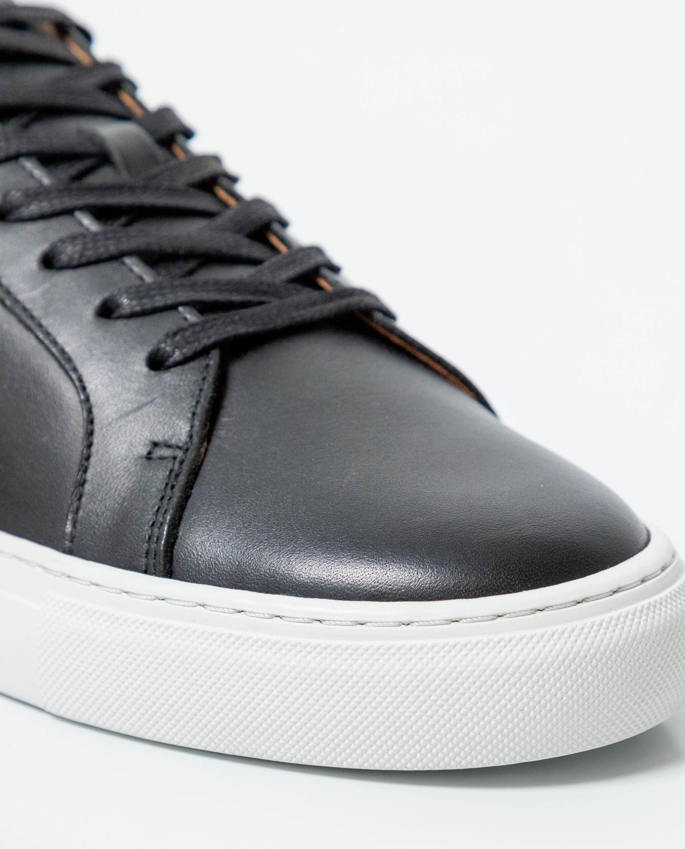 Men´s Aniline Leather Sneakers - Black 63_061G009_NEG194007_5