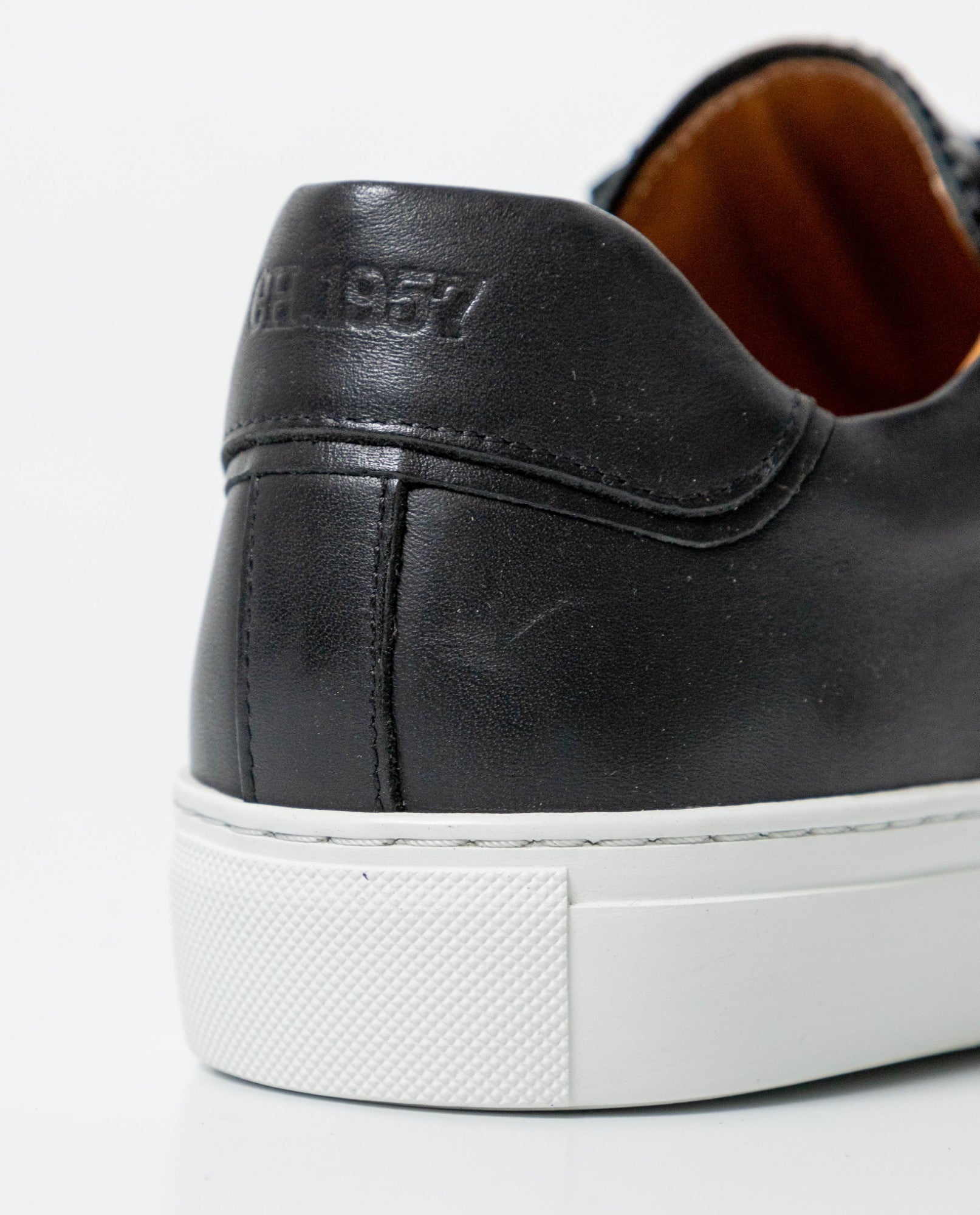 Men´s Aniline Leather Sneakers - Black 63_061G009_NEG194007_8