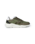 Mens Sneakers Runner Water Repellent Suede Leather Textile EVA Sole Bicolor Laces - Dark Green 63_061H003_VER195406_6