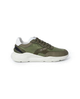 Mens Sneakers Runner Water Repellent Suede Leather Textile EVA Sole Bicolor Laces - Dark Green 63_061H003_VER195406_6