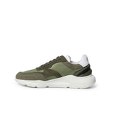 Mens Sneakers Runner Water Repellent Suede Leather Textile EVA Sole Bicolor Laces - Dark Green 63_061H003_VER195406_8