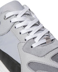 Mens Sneakers Runner Water Repellent Suede Textured Leather Athletic Textile Reflective Detail EVA - Gray 63_061H005_GRI154101_4