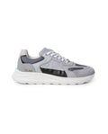 Mens Sneakers Runner Water Repellent Suede Textured Leather Athletic Textile Reflective Detail EVA - Gray 63_061H005_GRI154101_6