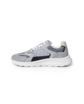 Mens Sneakers Runner Water Repellent Suede Textured Leather Athletic Textile Reflective Detail EVA - Gray 63_061H005_GRI154101_8