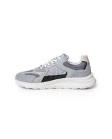 Mens Sneakers Runner Water Repellent Suede Textured Leather Athletic Textile Reflective Detail EVA - Gray 63_061H005_GRI154101_8