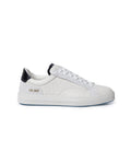 Mens Sneakers Flat Natural Grain Leather Suede Double Tongue Bicolor Rubber Sole - White 63_061H013_BLA110601_6
