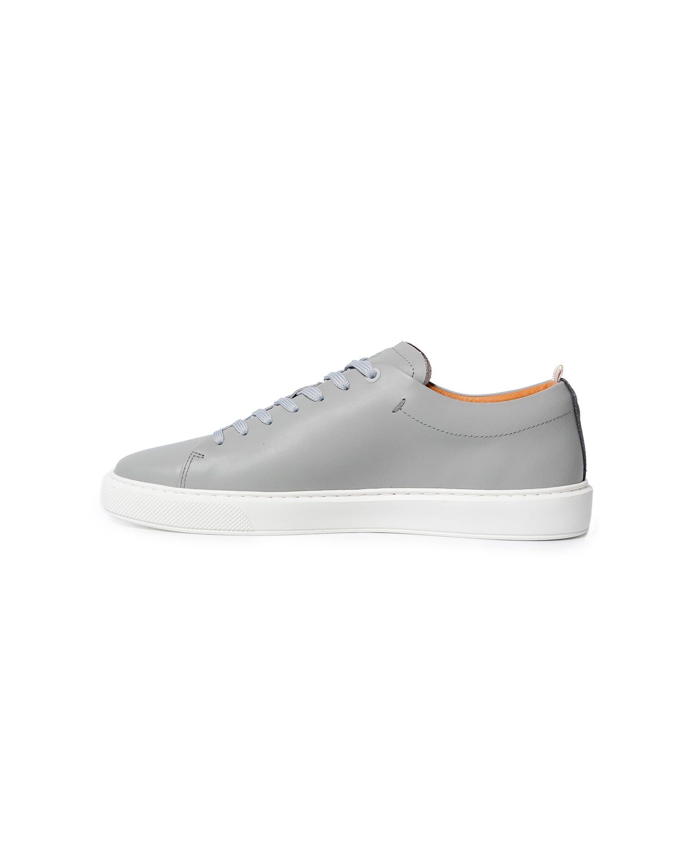 Mens Sneakers Flat Natural Finish Aniline Leather EVA Sole Streamlined Last - Gray 63_061H015_GRI184005_8