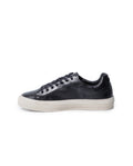 Mens Sneakers Flat Natural Finish Aniline Leather Interior Linings Rubber Sole Tone on Tone Laces - Black 63_061H016_NEG194007_5