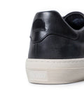 Mens Sneakers Flat Natural Finish Aniline Leather Interior Linings Rubber Sole Tone on Tone Laces - Black 63_061H016_NEG194007_8