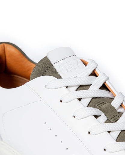 Mens Sneakers Chunky Smooth Aniline Leather Water Repellent Suede EVA Extralight 90s Silhouette - White 63_061H020_BLA110601_4