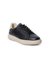 Mens Sneakers Chunky Smooth Aniline Leather EVA Extralight Khaki Sole - Black 63_061H021_NEG194007_3