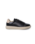Mens Sneakers Chunky Smooth Aniline Leather EVA Extralight Khaki Sole - Black 63_061H021_NEG194007_6