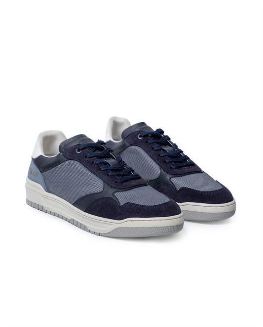 Mens Sneakers Basketball Water Repellent Suede Athletic Textile Aniline Leather Bicolor TR Sole - Blue 63_061H031_AZU193952_0