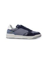 Mens Sneakers Basketball Water Repellent Suede Athletic Textile Aniline Leather Bicolor TR Sole - Blue 63_061H031_AZU193952_3