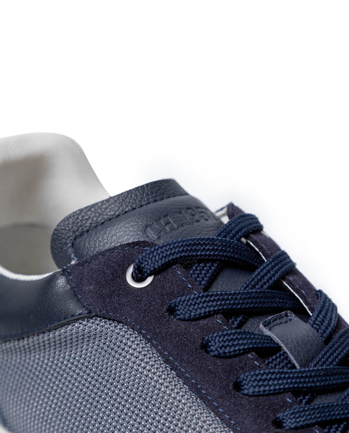 Mens Sneakers Basketball Water Repellent Suede Athletic Textile Aniline Leather Bicolor TR Sole - Blue 63_061H031_AZU193952_4