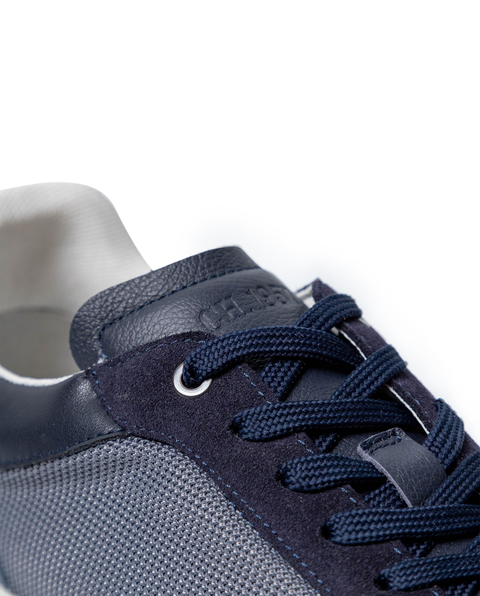 Mens Sneakers Basketball Water Repellent Suede Athletic Textile Aniline Leather Bicolor TR Sole - Blue 63_061H031_AZU193952_4