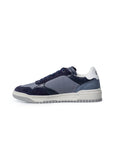 Mens Sneakers Basketball Water Repellent Suede Athletic Textile Aniline Leather Bicolor TR Sole - Blue 63_061H031_AZU193952_6