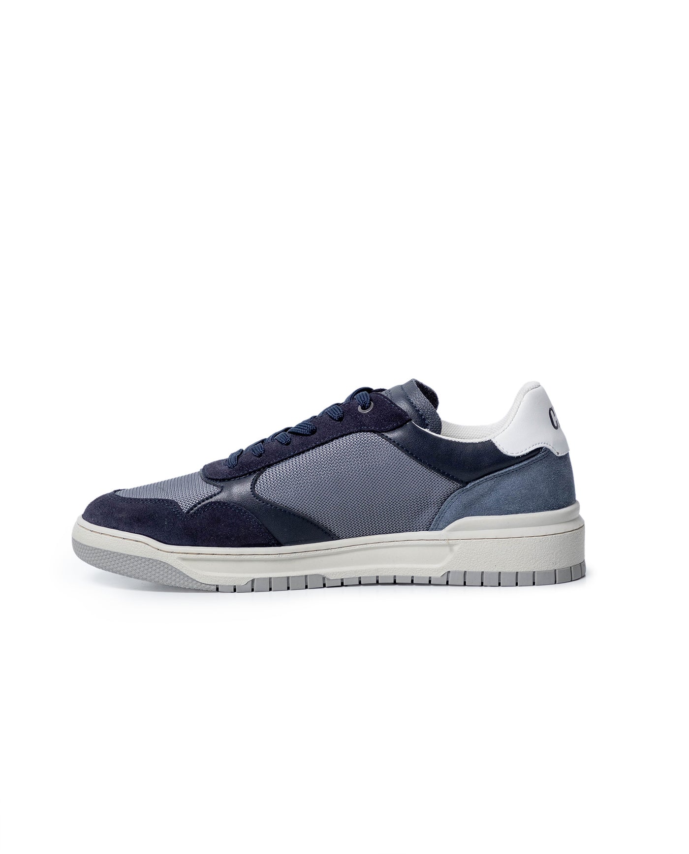 Mens Sneakers Basketball Water Repellent Suede Athletic Textile Aniline Leather Bicolor TR Sole - Blue 63_061H031_AZU193952_6