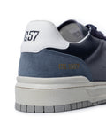 Mens Sneakers Basketball Water Repellent Suede Athletic Textile Aniline Leather Bicolor TR Sole - Blue 63_061H031_AZU193952_8