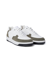 Mens Sneakers Basketball Aniline Leather Water Repellent Suede Rounded Bicolor EVA - White 63_061H032_BLA110601_0