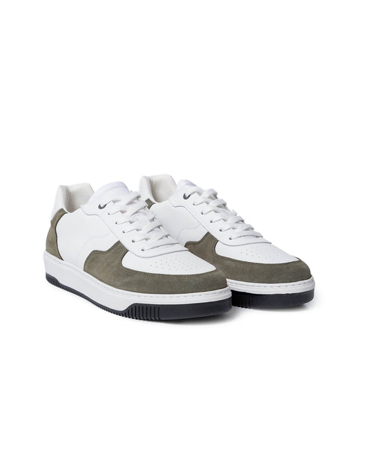 Mens Sneakers Basketball Aniline Leather Water Repellent Suede Rounded Bicolor EVA - White 63_061H032_BLA110601_0