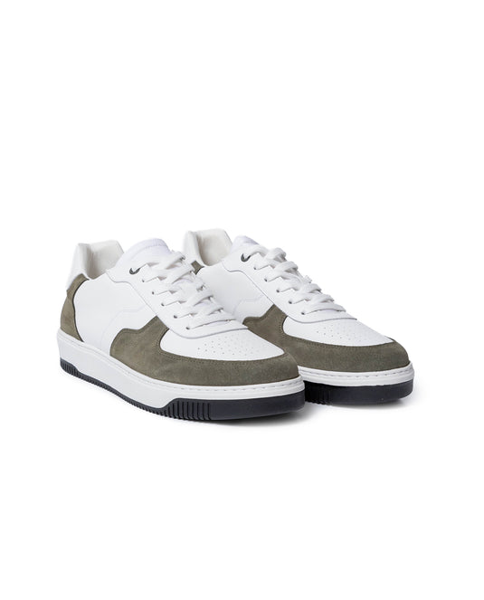 Mens Sneakers Basketball Aniline Leather Water Repellent Suede Rounded Bicolor EVA - White 63_061H032_BLA110601_0