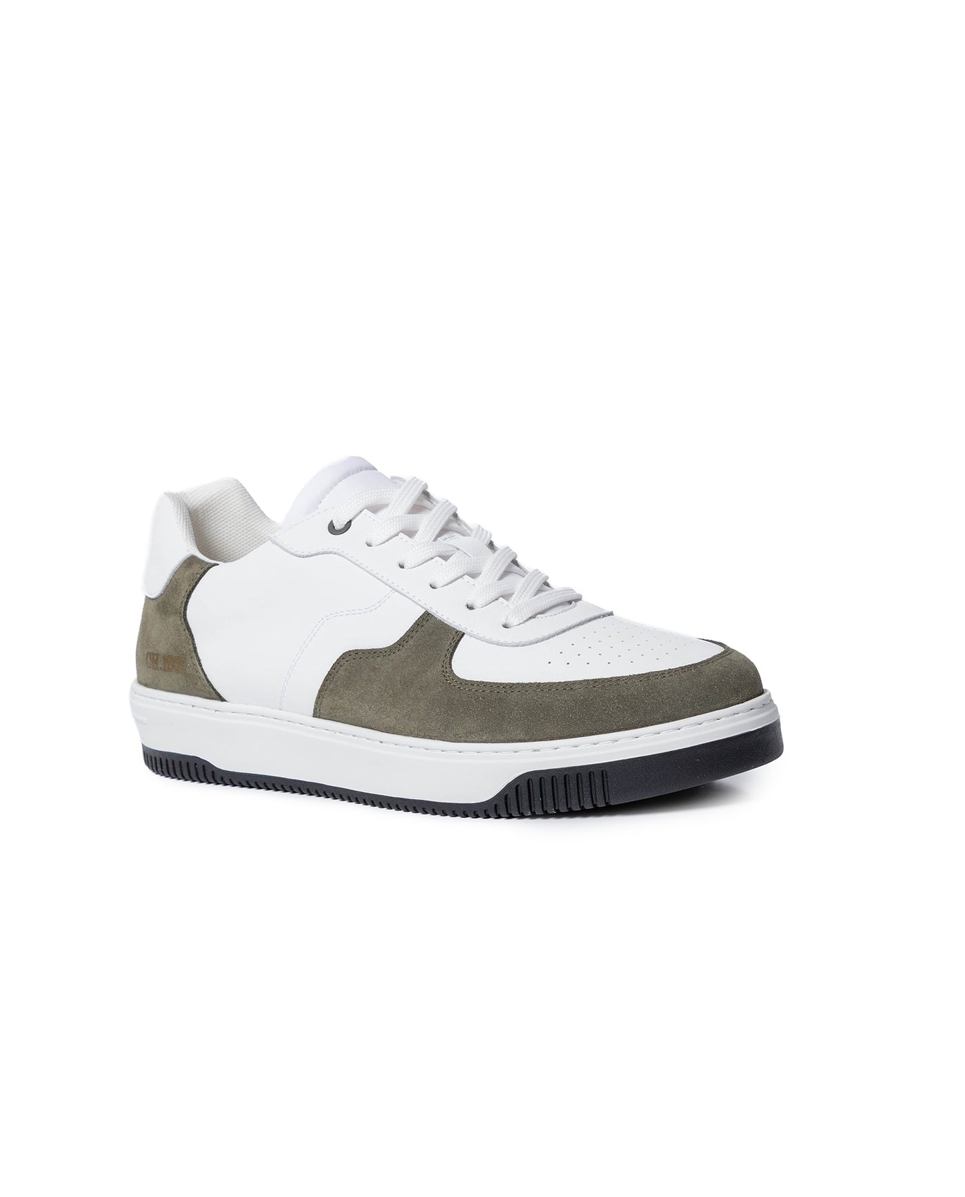 Mens Sneakers Basketball Aniline Leather Water Repellent Suede Rounded Bicolor EVA - White 63_061H032_BLA110601_3