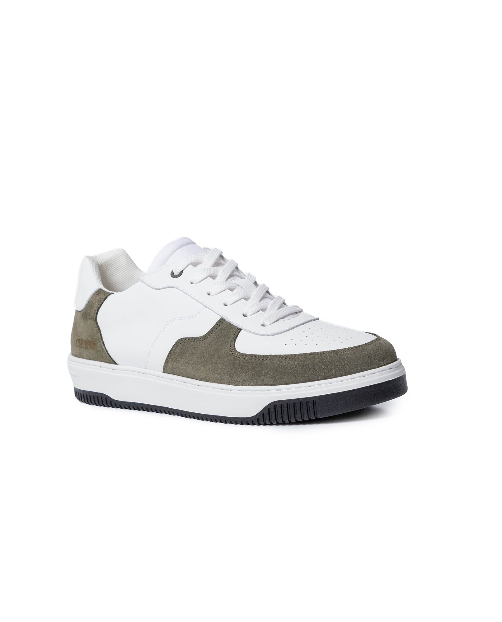 Mens Sneakers Basketball Aniline Leather Water Repellent Suede Rounded Bicolor EVA - White 63_061H032_BLA110601_3