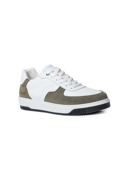 Mens Sneakers Basketball Aniline Leather Water Repellent Suede Rounded Bicolor EVA - White 63_061H032_BLA110601_3