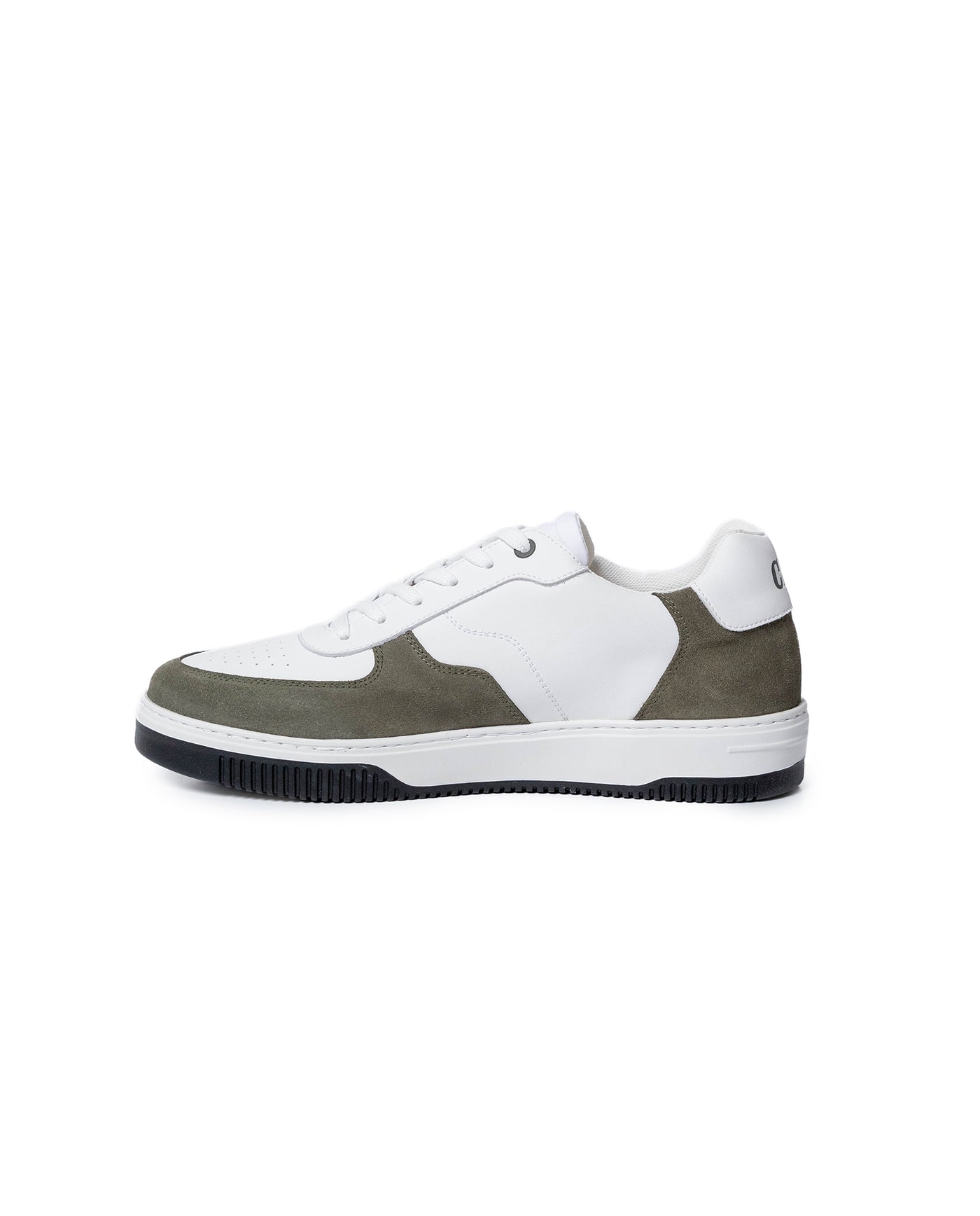 Mens Sneakers Basketball Aniline Leather Water Repellent Suede Rounded Bicolor EVA - White 63_061H032_BLA110601_8