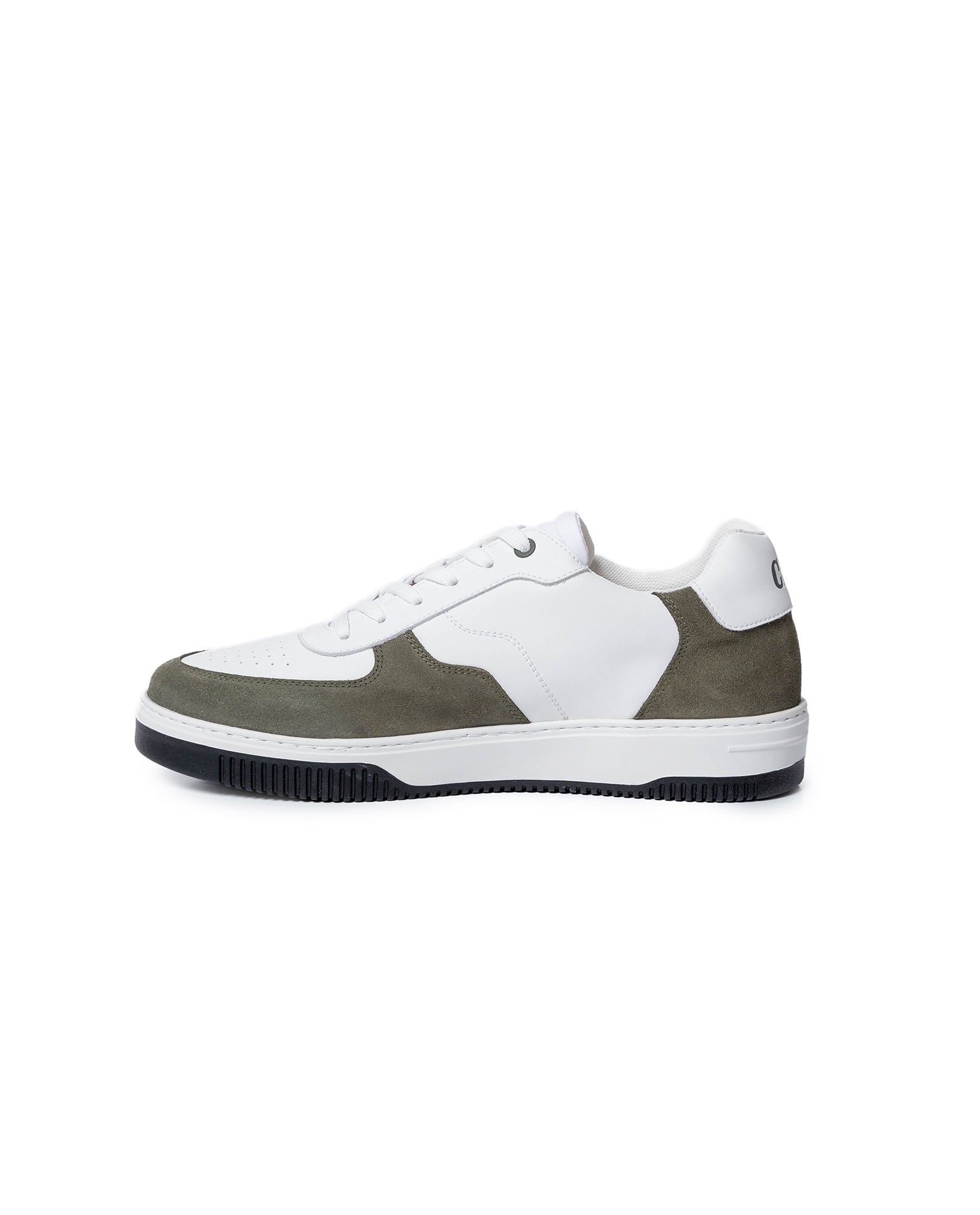 Mens Sneakers Basketball Aniline Leather Water Repellent Suede Rounded Bicolor EVA - White 63_061H032_BLA110601_8