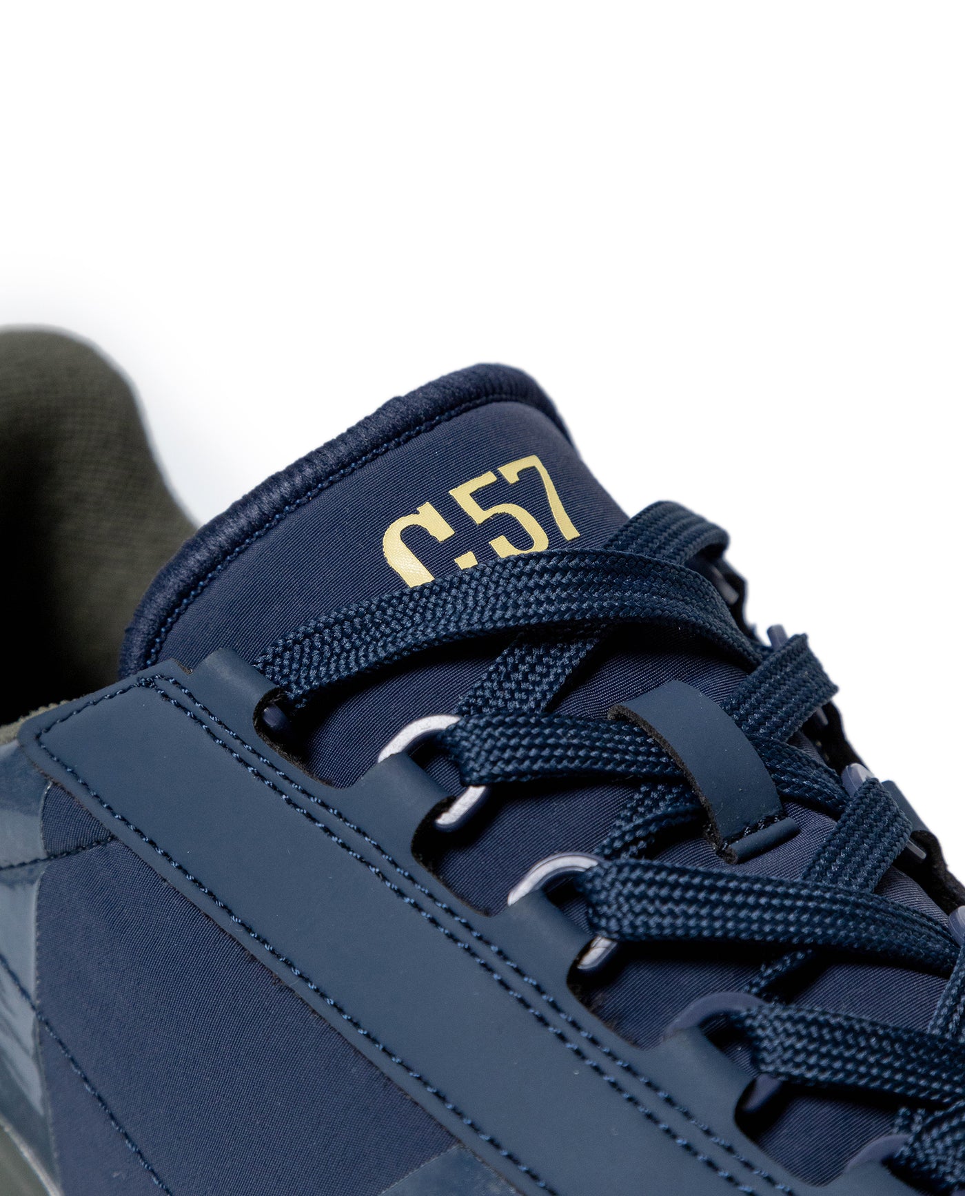 Mens Sneakers Runner Split Leather Textile Bicolor Butter Matte EVA Sole Ergonomic Insole C57 - Blue 63_061H050_AZU194030_4