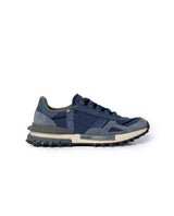 Mens Sneakers Runner Split Leather Textile Bicolor Butter Matte EVA Sole Ergonomic Insole C57 - Blue 63_061H050_AZU194030_6
