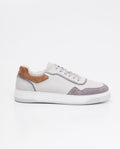 Men´s Leather Basketball-Style Sneakers - Gray 63_062F006_GRI154101_4