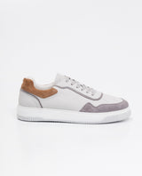 Men´s Leather Basketball-Style Sneakers - Gray 63_062F006_GRI154101_4