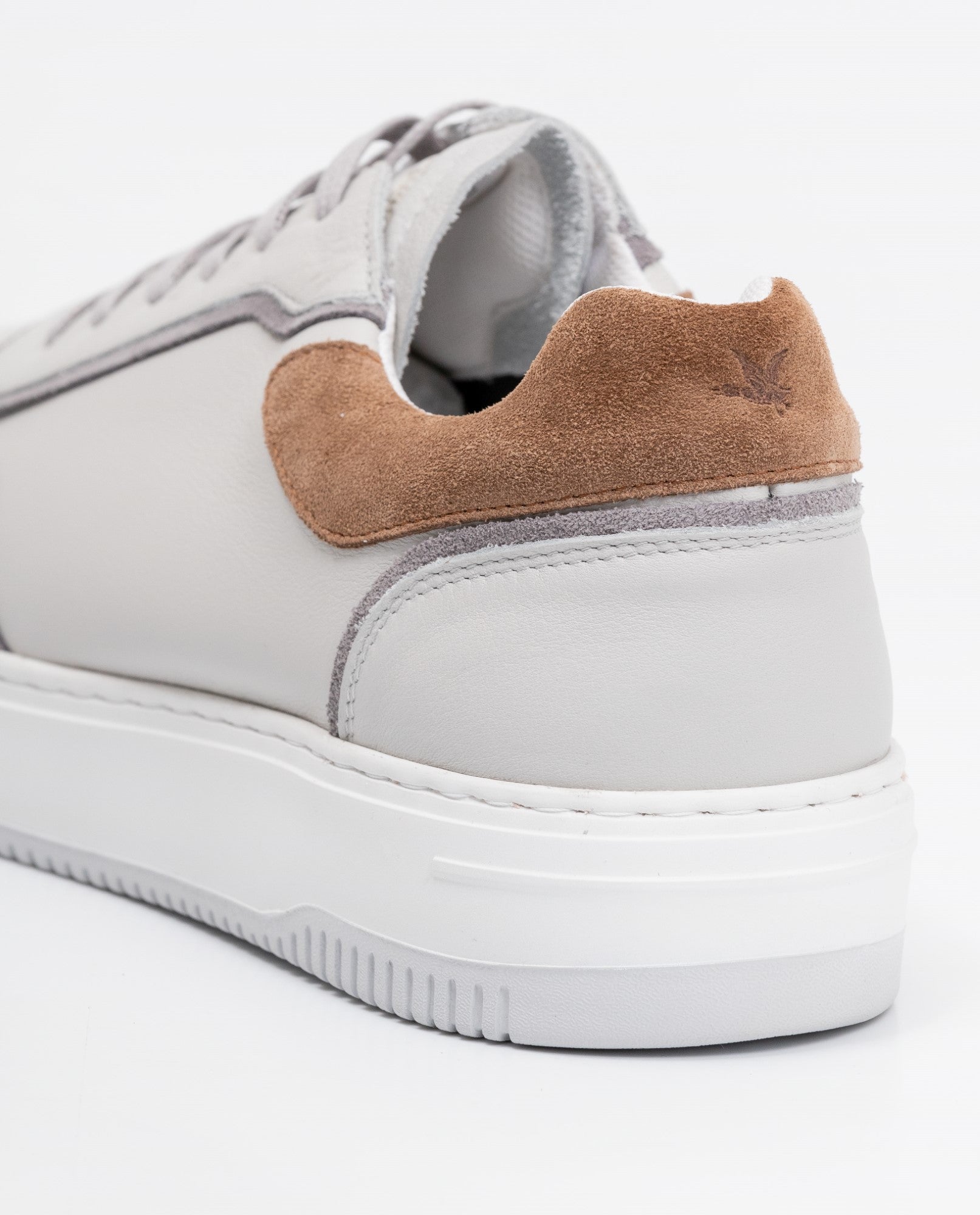 Men´s Leather Basketball-Style Sneakers - Gray 63_062F006_GRI154101_6