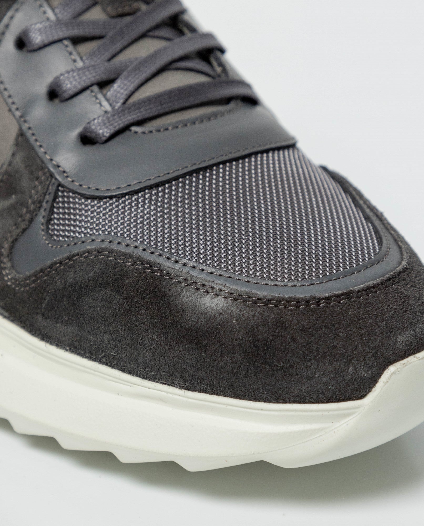 Men's Sneakers, Cowhide Leather - Gray 062G002 - 4